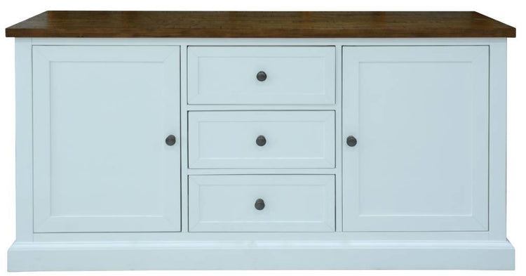 Montreal 165 cm 2 Drawer/ 3 Drawer Buffet- Natural Top Oak White