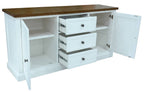 Montreal 165 cm 2 Drawer/ 3 Drawer Buffet- Natural Top Oak White