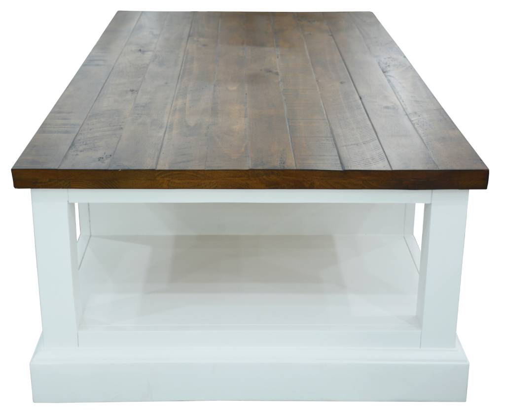 Montreal 2 Drawer Timber Coffee Table- Natural Tops