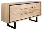Ohio Kiri Wood 180 cm 2 Drawer /3 Drawer Buffet-Natural Top