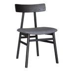 PATCHWOOD DIN CHAIR FAB SEAT 49X50.6X80CM-BLK