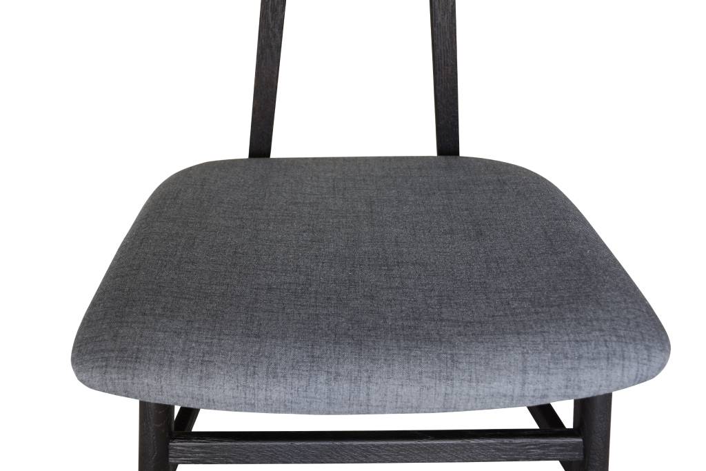 PATCHWOOD DIN CHAIR FAB SEAT 49X50.6X80CM-BLK