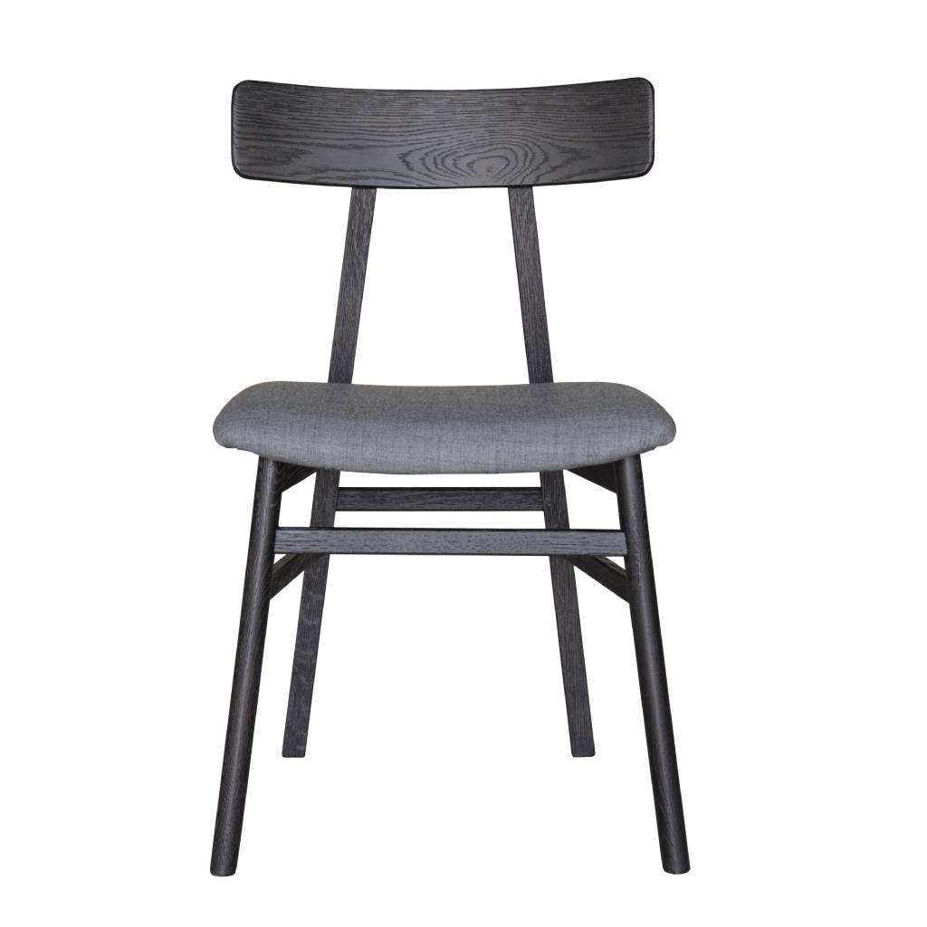 PATCHWOOD DIN CHAIR FAB SEAT 49X50.6X80CM-BLK