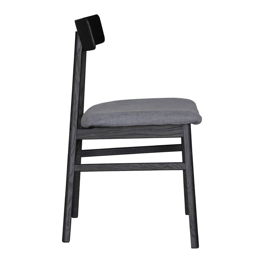 PATCHWOOD DIN CHAIR FAB SEAT 49X50.6X80CM-BLK