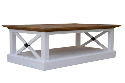 Sehara Timber Coffee Table- Chocolate / White