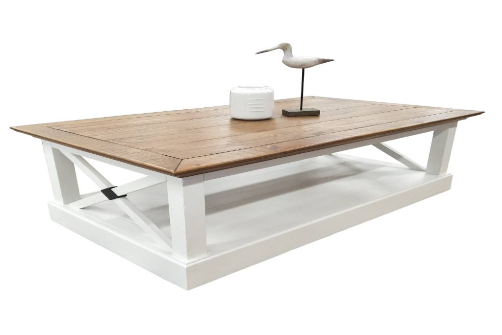 Sehara Timber Coffee Table- Chocolate / White