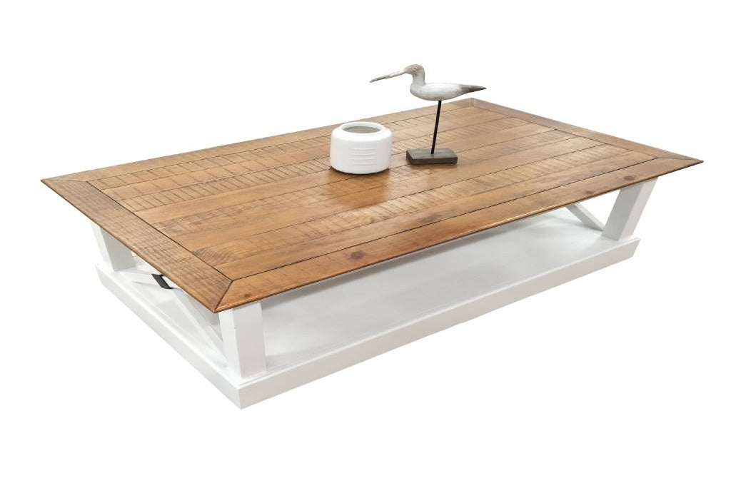 Sehara Timber Coffee Table- Chocolate / White