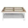 Shellvix Square Coffee Table Light Oak Top