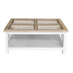 Shellvix Square Coffee Table Light Oak Top