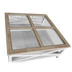 Shellvix Square Coffee Table Light Oak Top