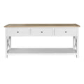 Shellwood 3 Drawer Console Hall Table Light Oak Top