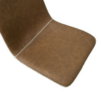 SILVESTER PU DIN CHAIR 45X61X88CM-TAN