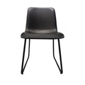 SILVESTER PU DIN CHAIR 45X61X88CM-BLACK