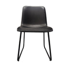 SILVESTER PU DIN CHAIR 45X61X88CM-BLACK