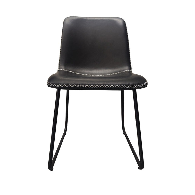 SILVESTER PU DIN CHAIR 45X61X88CM-BLACK