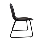 SILVESTER PU DIN CHAIR 45X61X88CM-BLACK