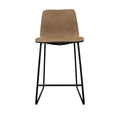 SILVESTER PU BAR STOOL 44X58X75CM -TAN