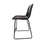 SILVESTER PU BAR STOOL 44X58X75CM -BLACK