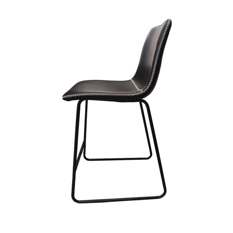 SILVESTER PU BAR STOOL 44X58X75CM -BLACK