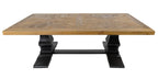 French Provincial Velino Parquetry Coffee Table - Oak Black