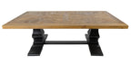 Velivix Parquetry 230cm Dining Table - Oak Black