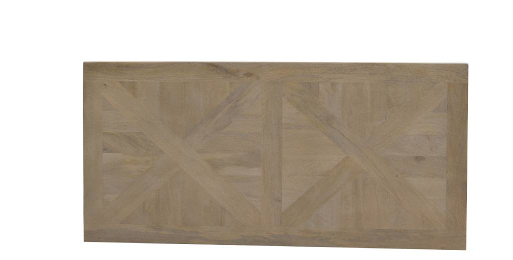 Velivix Parquetry 230cm Dining Table - Oak Black