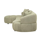 Albertavix Fabric 2Seater W/Chaise +3 Pillows-Pistachio