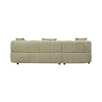 Albertavix Fabric 2Seater W/Chaise +3 Pillows-Pistachio