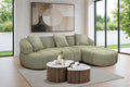 Albertavix Fabric 2Seater W/Chaise +3 Pillows-Pistachio