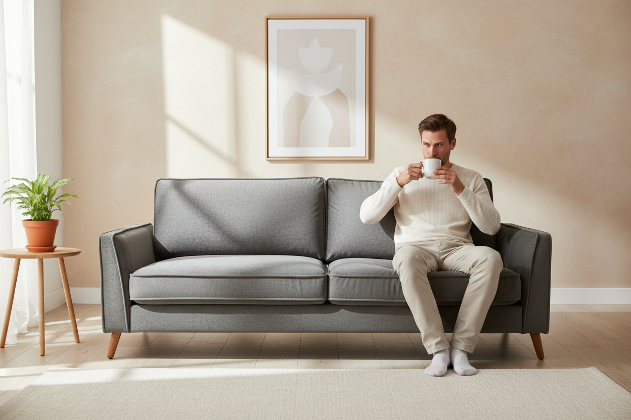 Alex Sofa Collection – Mid-Century Elegance for Modern Living 3 Seater Sofa- Anthraccite