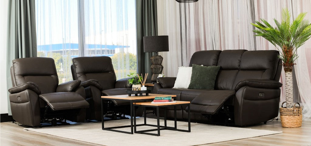 Aspecvix Electric Recliner Leather Sofa