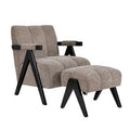 Atlavix Fabric Accent Chair+ Stool