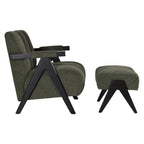 Atlavix Fabric Accent Chair+ Stool