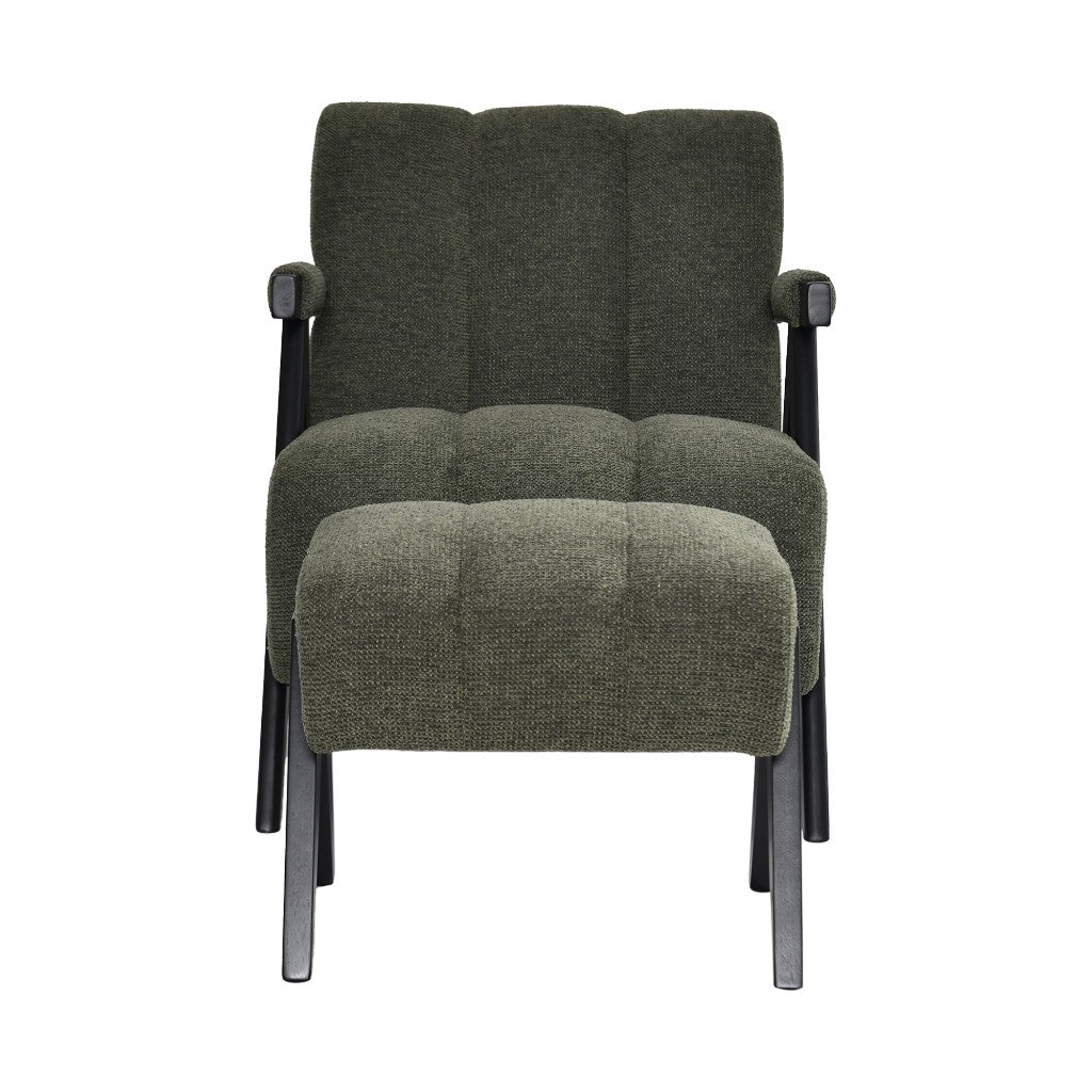 Atlavix Fabric Accent Chair+ Stool