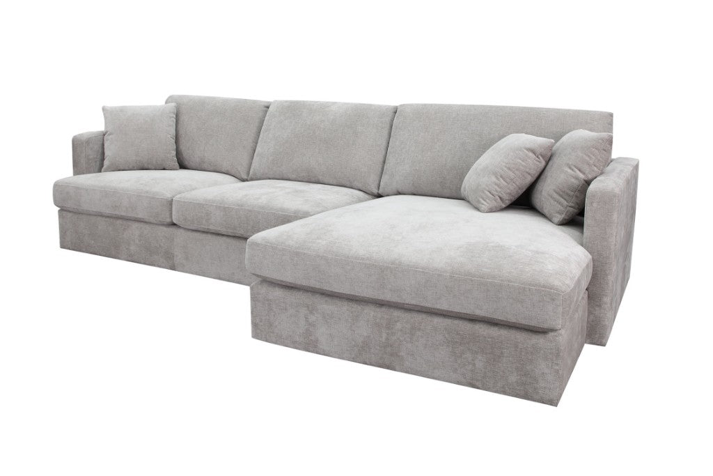 Vogue Brody 3 Seater Right Chaise Love Seat Sofa Slate