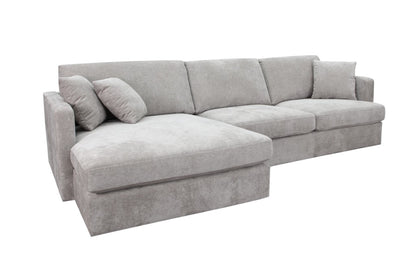 Vogue Brody 3 Seater Left Chaise Love Seat Sofa Slate