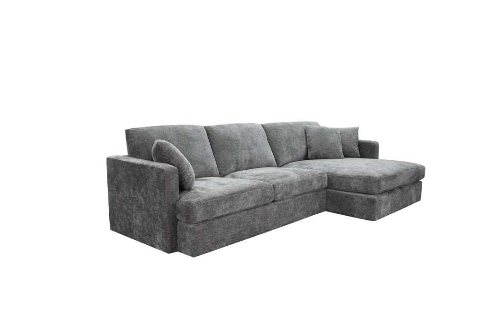 Vogue Brody 3 Seater Right Chaise Love Seat Sofa Licorice