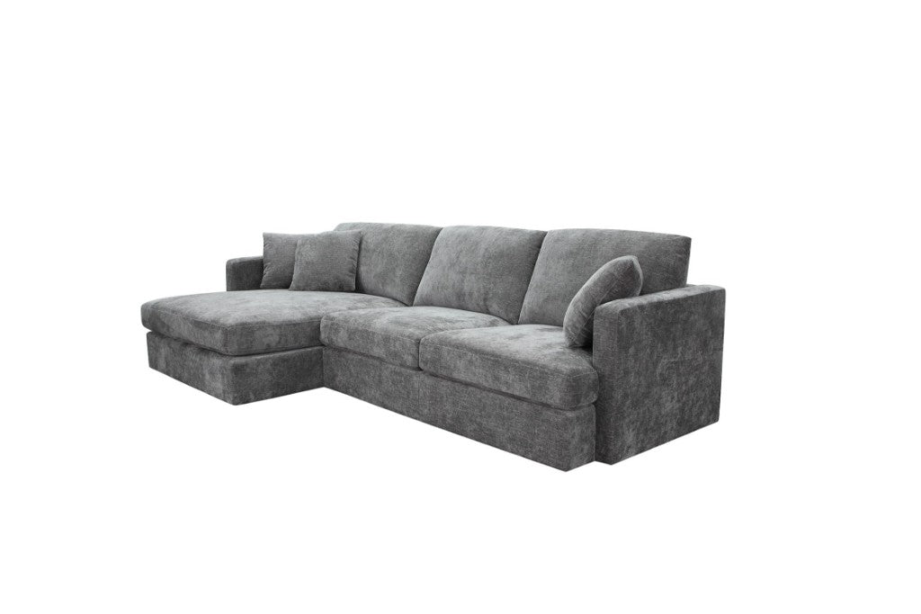 Vogue Brody 3 Seater Left Chaise Love Seat Sofa Licorice