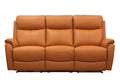 Camdvix Electric Recliner Leather Lounge Set Tangerine