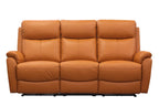 Camdvix Electric Recliner Leather Lounge Set Tangerine