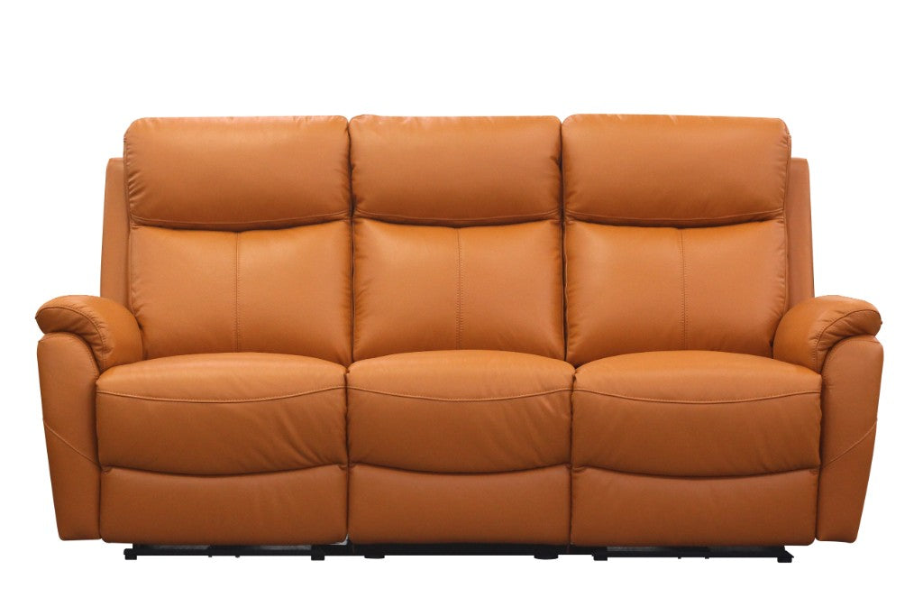 Camdvix Electric Recliner Leather Lounge Set Tangerine