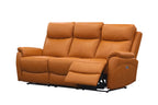 Camdvix Electric Recliner Leather Lounge Set Tangerine