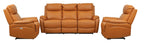 Camdvix Electric Recliner Leather Lounge Set Tangerine