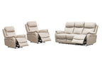 Camdvix Electric Recliner Leather Lounge Set Silver