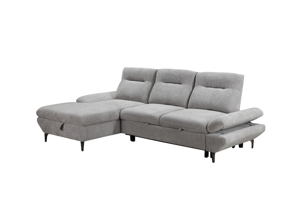 Capelvix Fabric 2 Seater Sofabed With Stroage Chaise