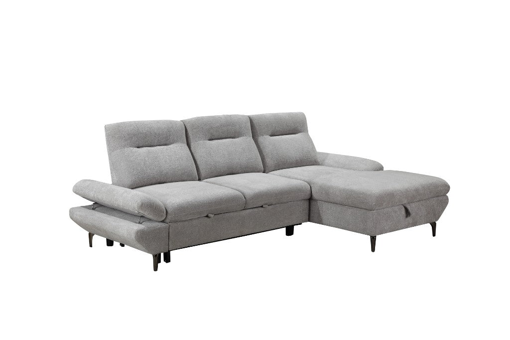Capelvix Fabric 2 Seater Sofabed With Stroage Chaise