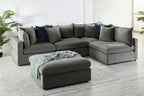 Carolvix Feather Corner Modular Plus Ottoman Lounge -Pewter