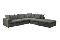 Carolina Feather Corner Modular Plus Ottoman Lounge -Pewter