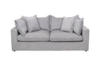 Carolvix Feather 3 Seater Sofa Bed- Silver