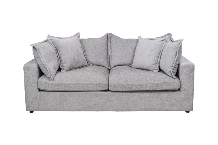 Carolvix Feather 3 Seater Sofa Bed- Silver